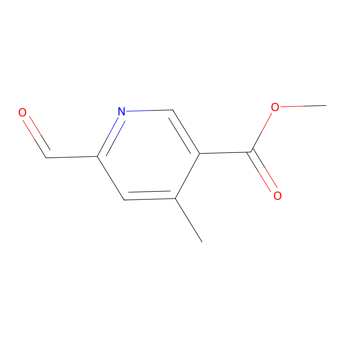 Methyl 6-formyl-4-methylnicotinate molecular structure, CAS 1820906-63-5