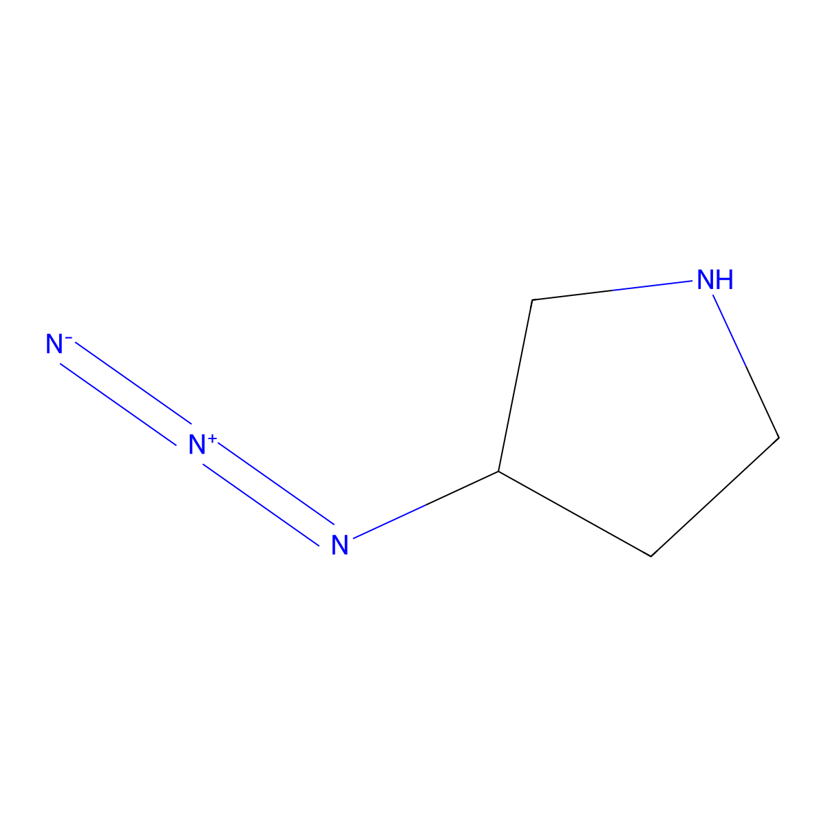3-Azidopyrrolidine molecular structure, CAS 1820922-58-4