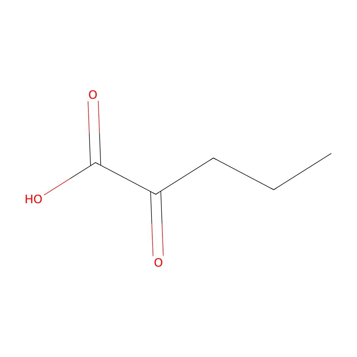 2-Oxovaleric acid molecular structure, CAS 1821-02-9