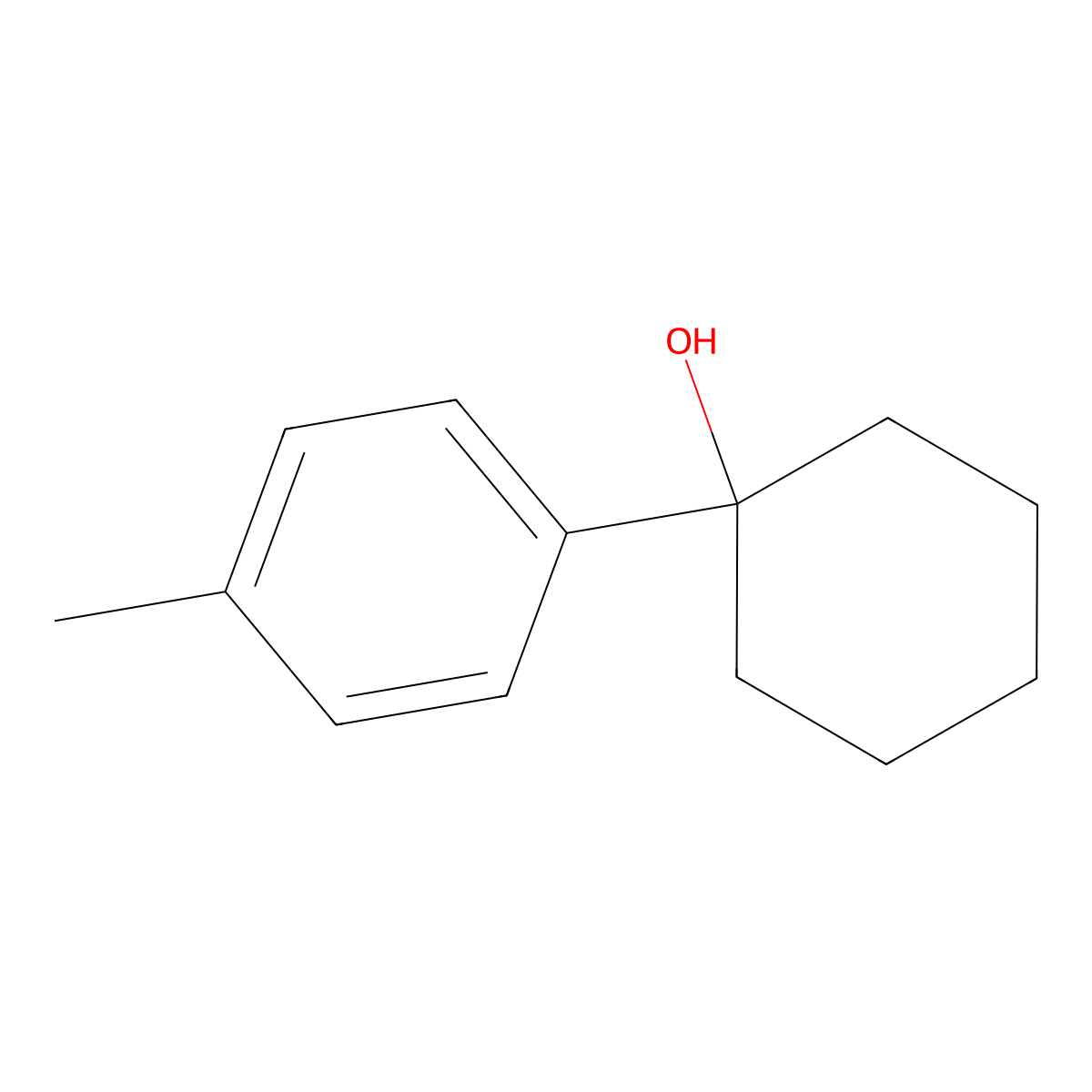 1-(4-Methylphenyl)cyclohexanol molecular structure, CAS 1821-24-5