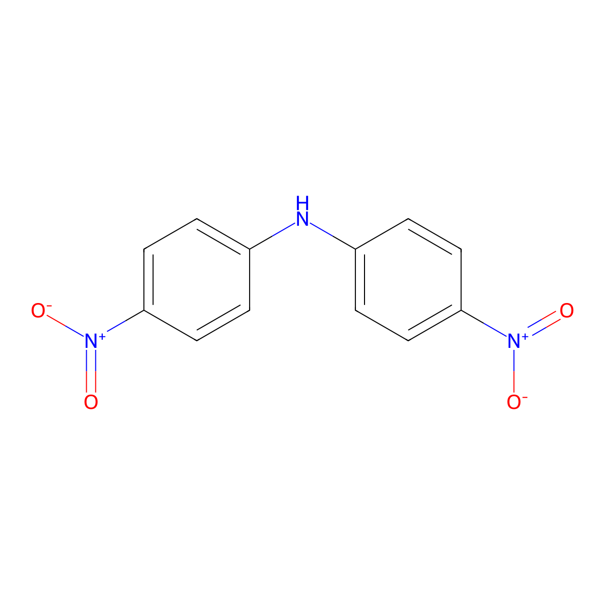 4-nitro-N-(4-nitrophenyl)aniline molecular structure, CAS 1821-27-8
