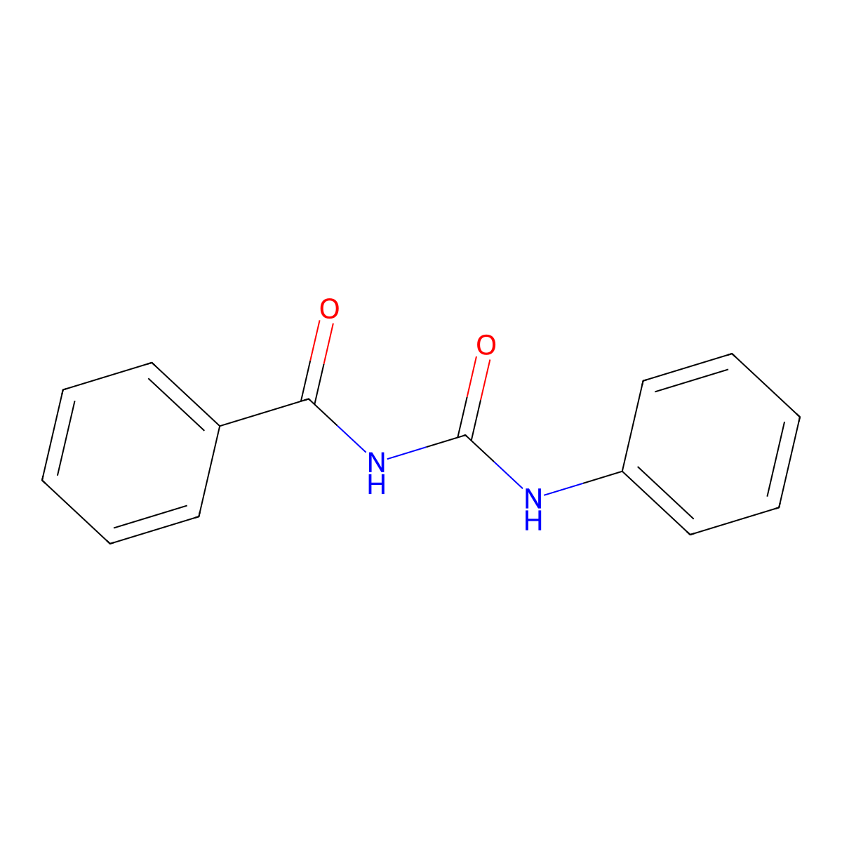 1-Benzoyl-3-phenylurea molecular structure, CAS 1821-33-6