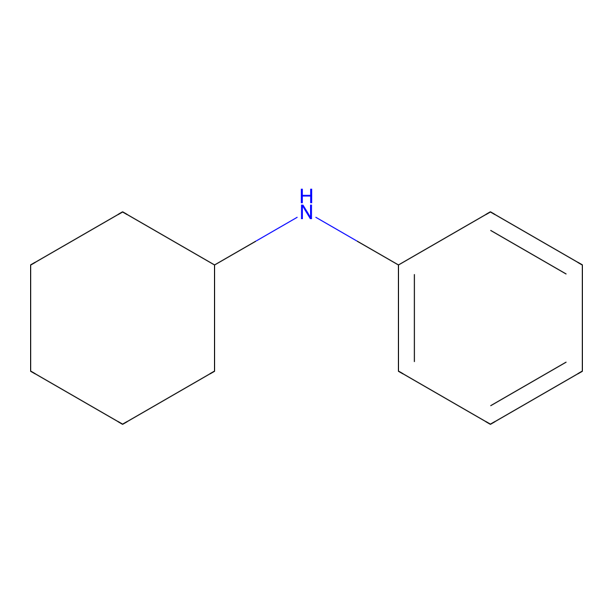 N-Cyclohexylaniline molecular structure, CAS 1821-36-9