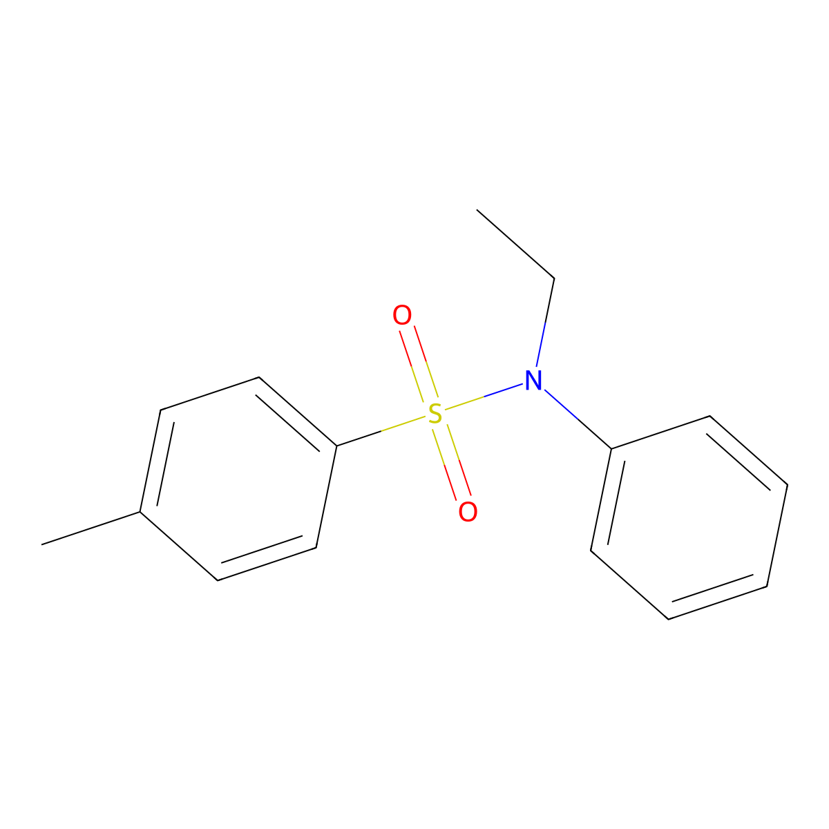 N-Ethyl-4-methyl-N-phenylbenzenesulfonamide molecular structure, CAS 1821-40-5