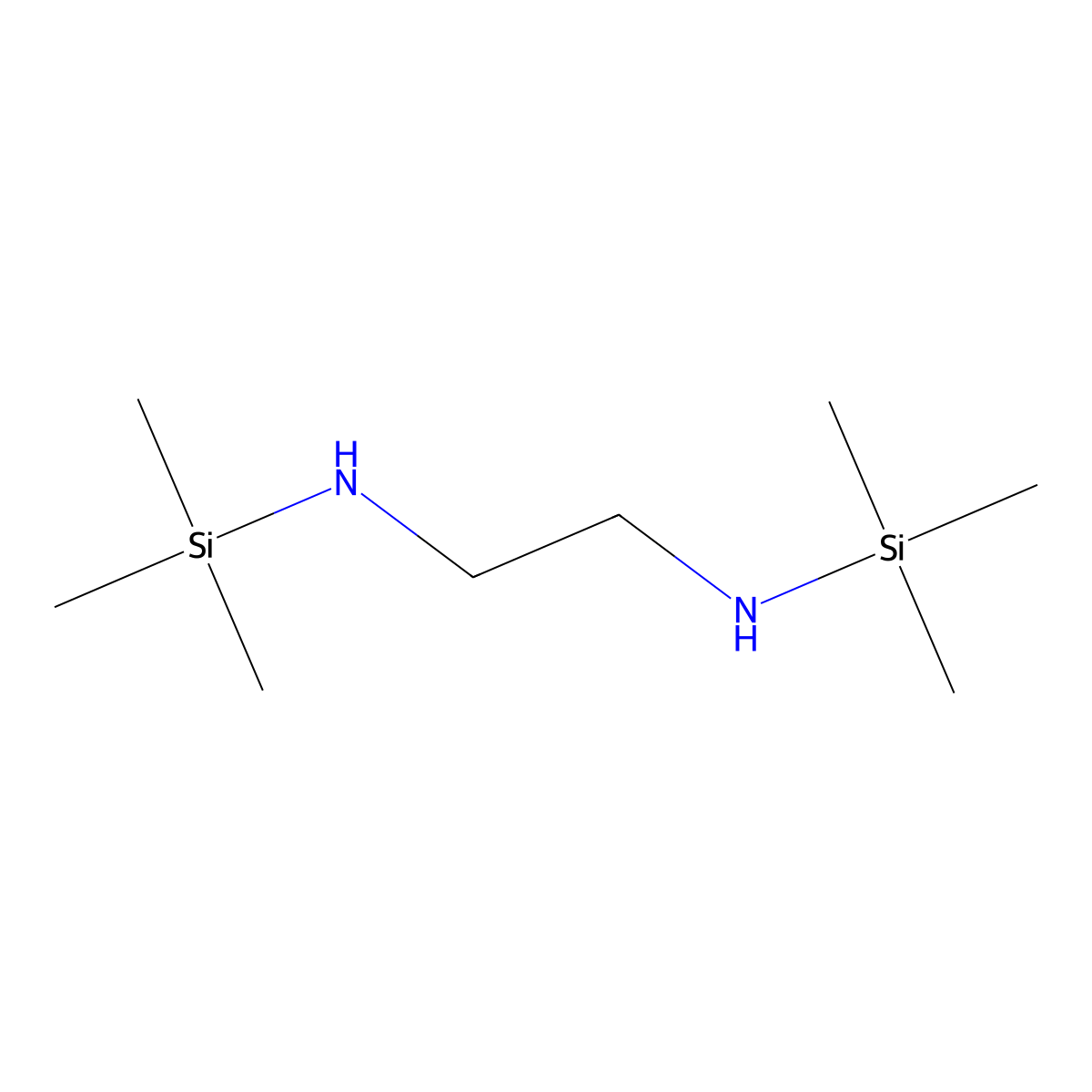 N,N'-Bis(trimethylsilyl)ethylenediamine molecular structure, CAS 1821-99-4