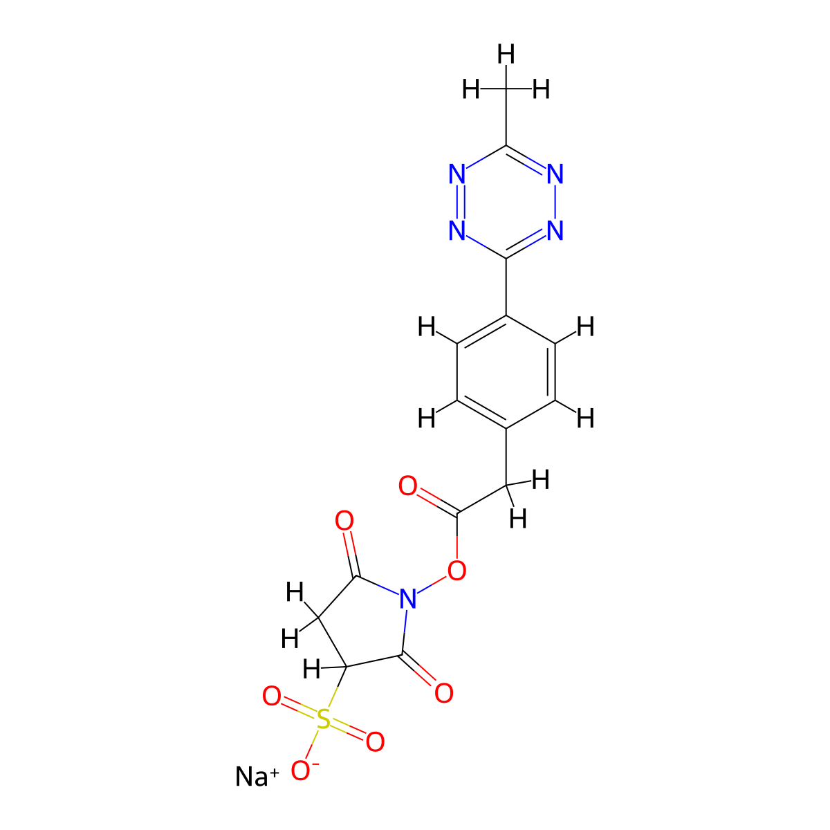 Methyltetrazine-Sulfo-NHS Ester molecular structure, CAS 1821017-46-2