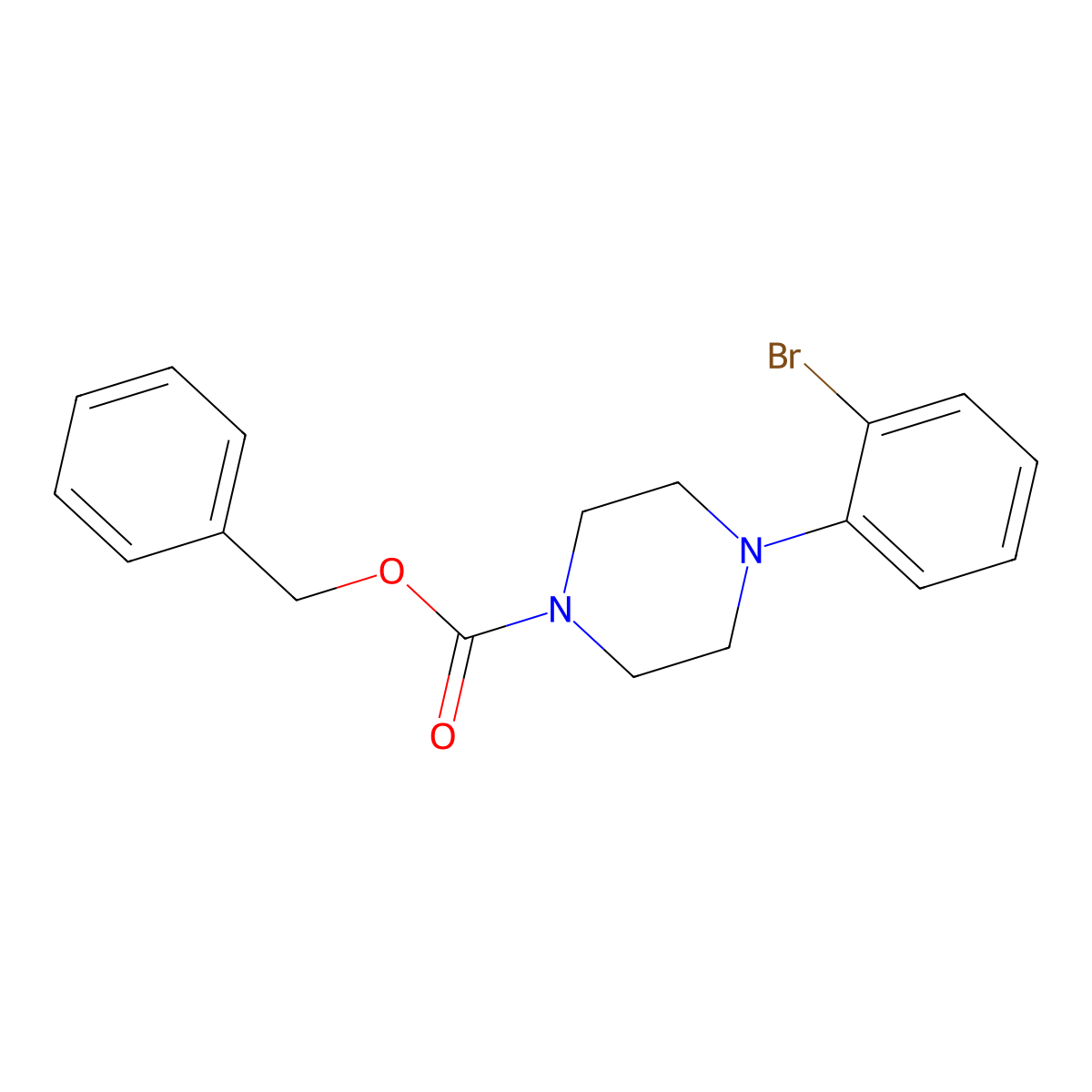 Benzyl 4-(2-bromophenyl)piperazine-1-carboxylate molecular structure, CAS 1821019-85-5