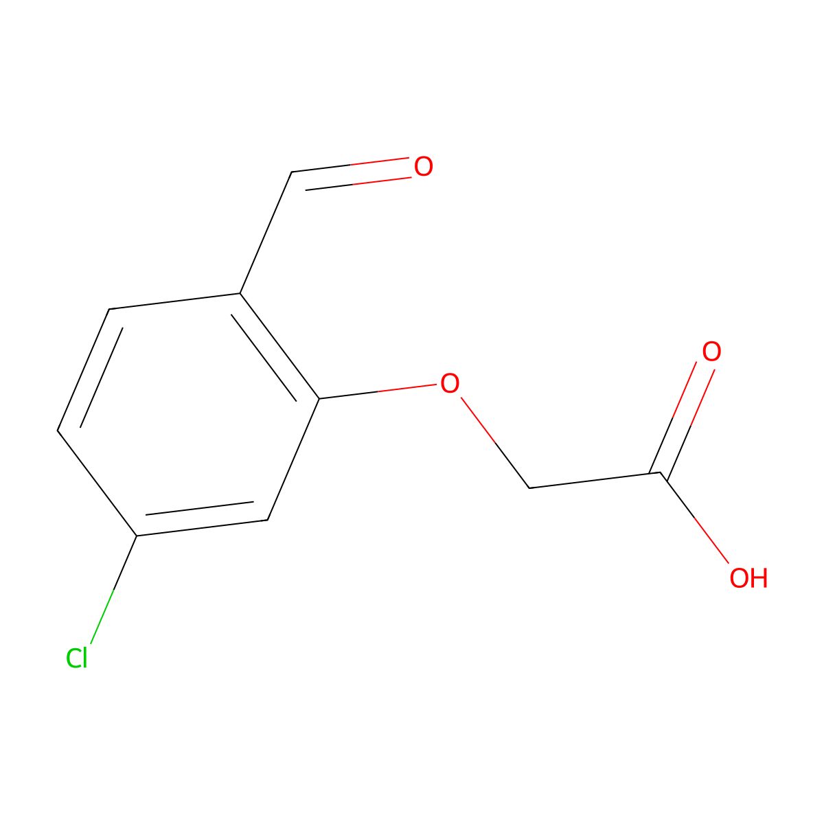 2-(5-Chloro-2-formylphenoxy)acetic acid molecular structure, CAS 1821068-08-9