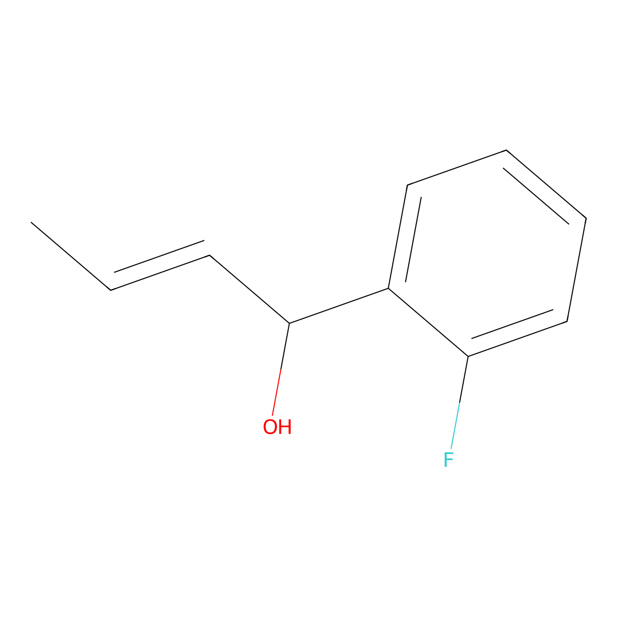 (E)-1-(2-Fluorophenyl)but-2-en-1-ol molecular structure, CAS 1821093-78-0