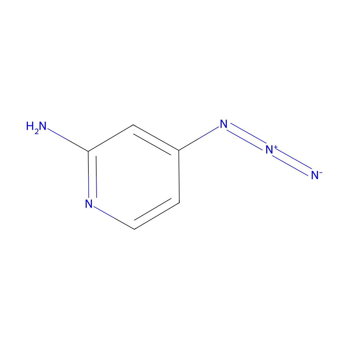 4-Azidopyridin-2-amine molecular structure, CAS 1821158-66-0