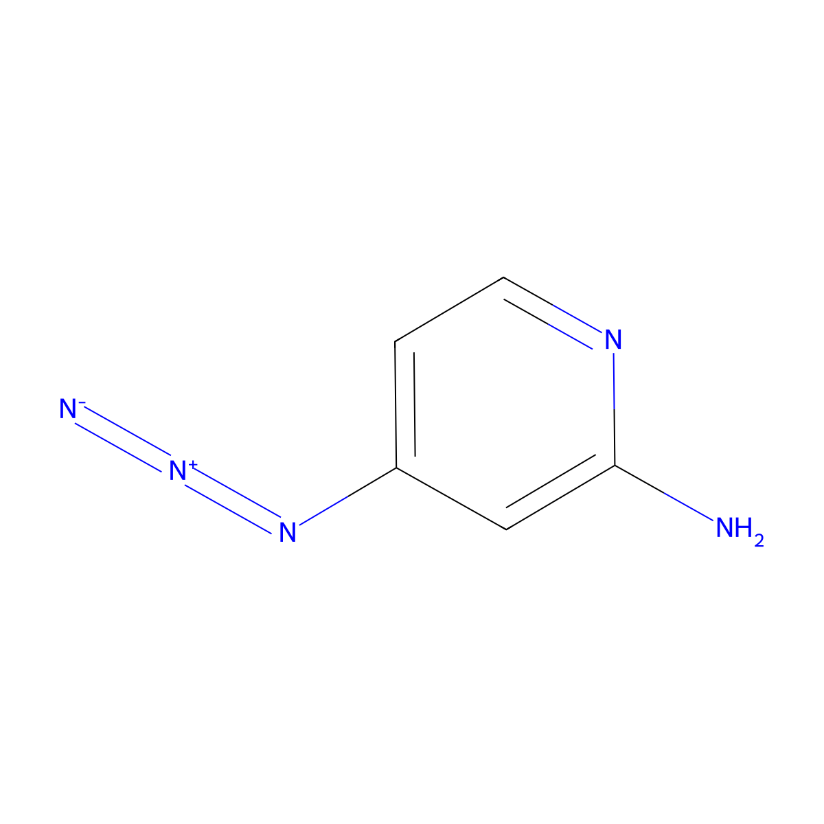4-Azidopyridin-2-amine molecular structure, CAS 1821158-66-0
