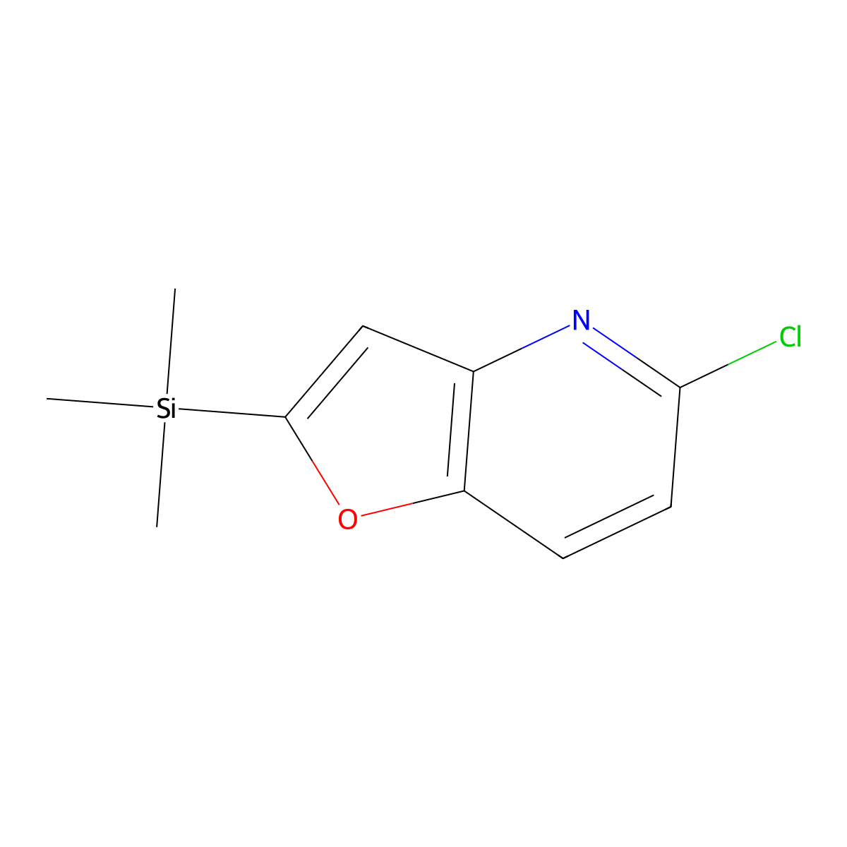 5-Chloro-2-(trimethylsilyl)furo[3,2-b]pyridine molecular structure, CAS 1821160-95-5