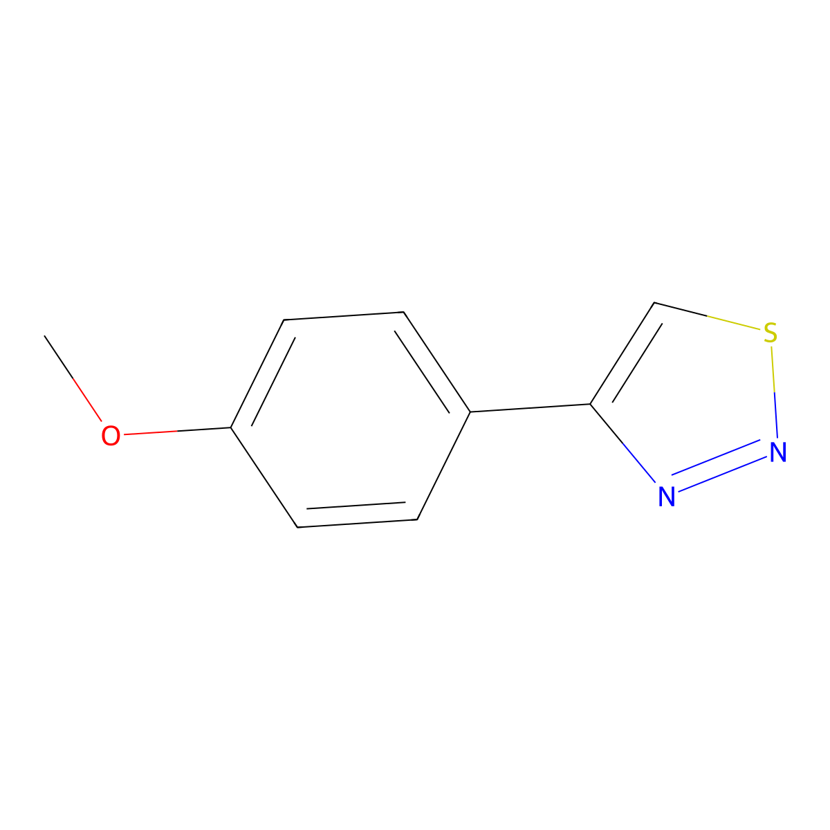 4-(4-Methoxyphenyl)-1,2,3-thiadiazole molecular structure, CAS 18212-22-1