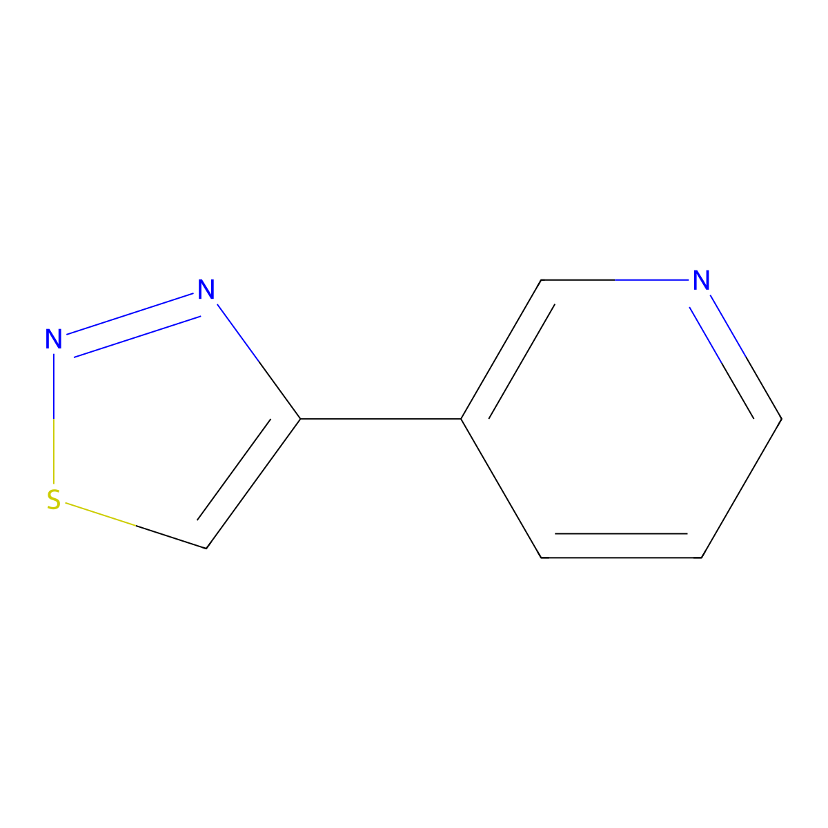 3-(4-1,2,3-Thiadiazolyl)pyridine molecular structure, CAS 18212-27-6