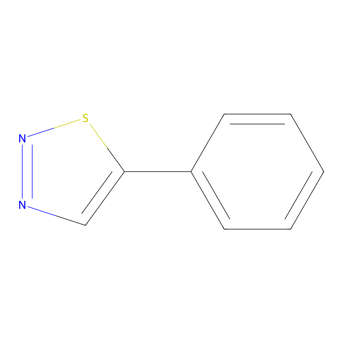 5-Phenyl-1,2,3-thiadiazole molecular structure, CAS 18212-29-8