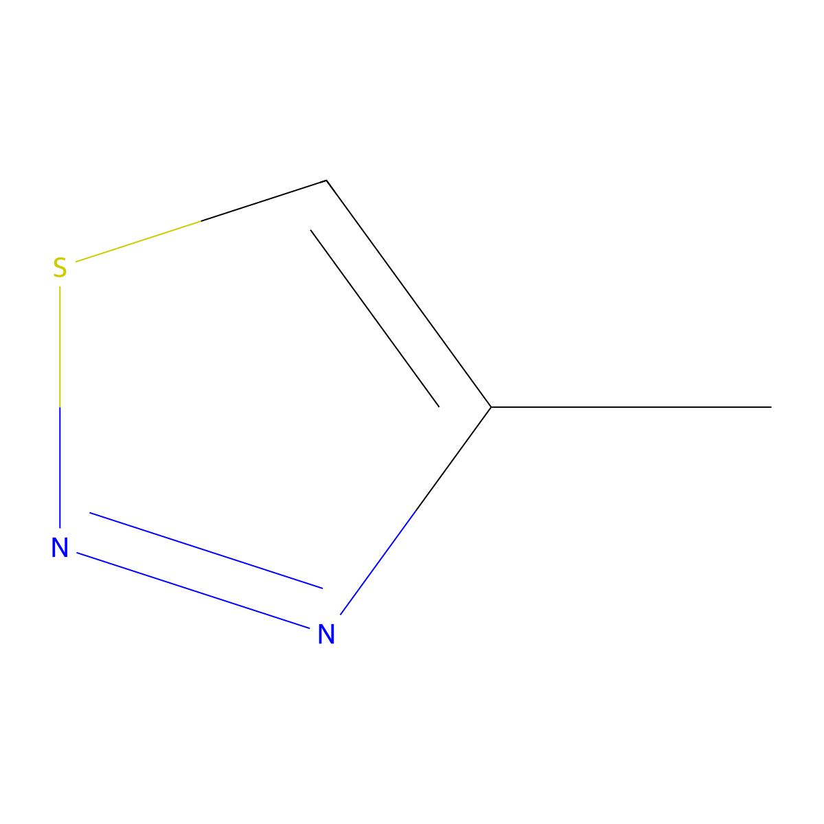 4-Methyl-1,2,3-thiadiazole molecular structure, CAS 18212-62-9