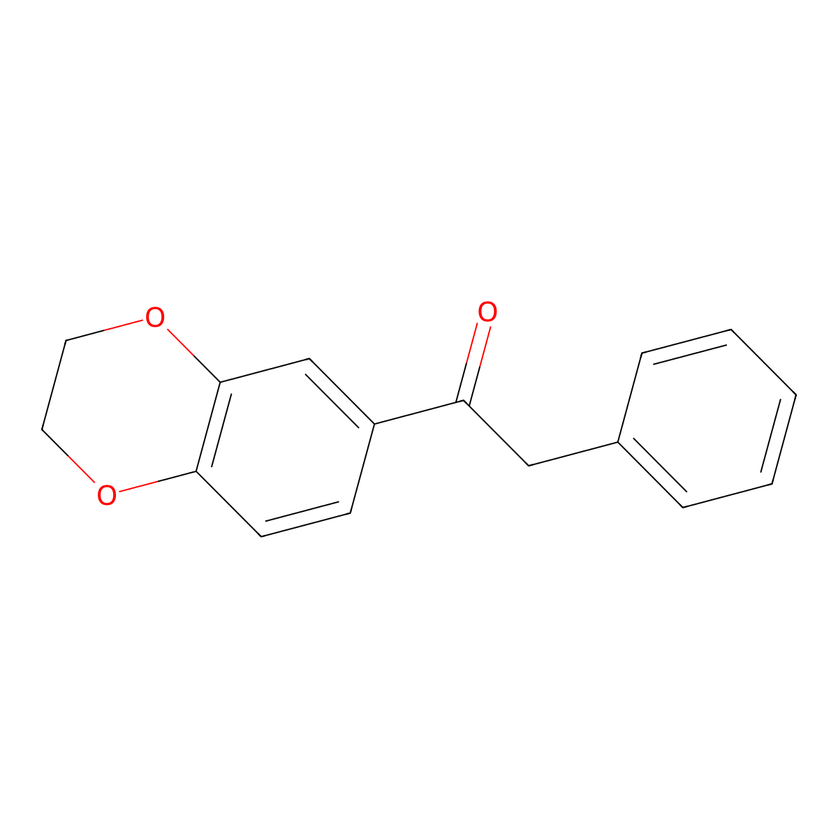 1-(2,3-Dihydro-1,4-benzodioxin-6-yl)-2-phenylethanone molecular structure, CAS 18212-83-4