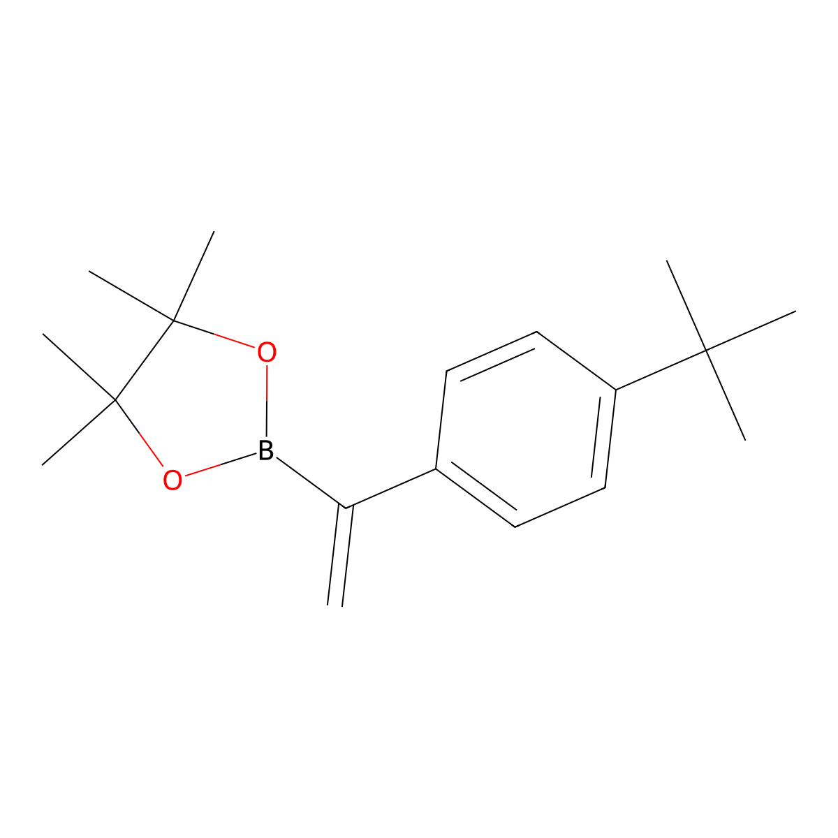 2-(1-(4-(tert-Butyl)phenyl)vinyl)-4,4,5,5-tetramethyl-1,3,2-dioxaborolane molecular structure, CAS 1821206-62-5