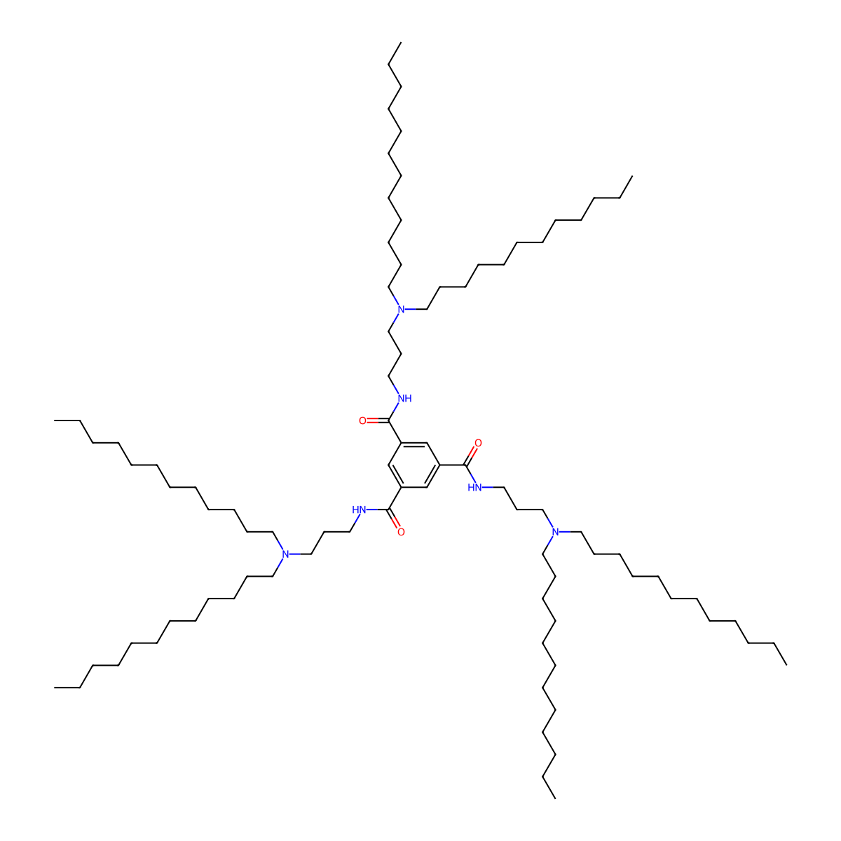 n1,n3,n5-Tris(3-(didodecylamino)propyl)benzene-1,3,5-tricarboxamide molecular structure, CAS 1821214-50-9