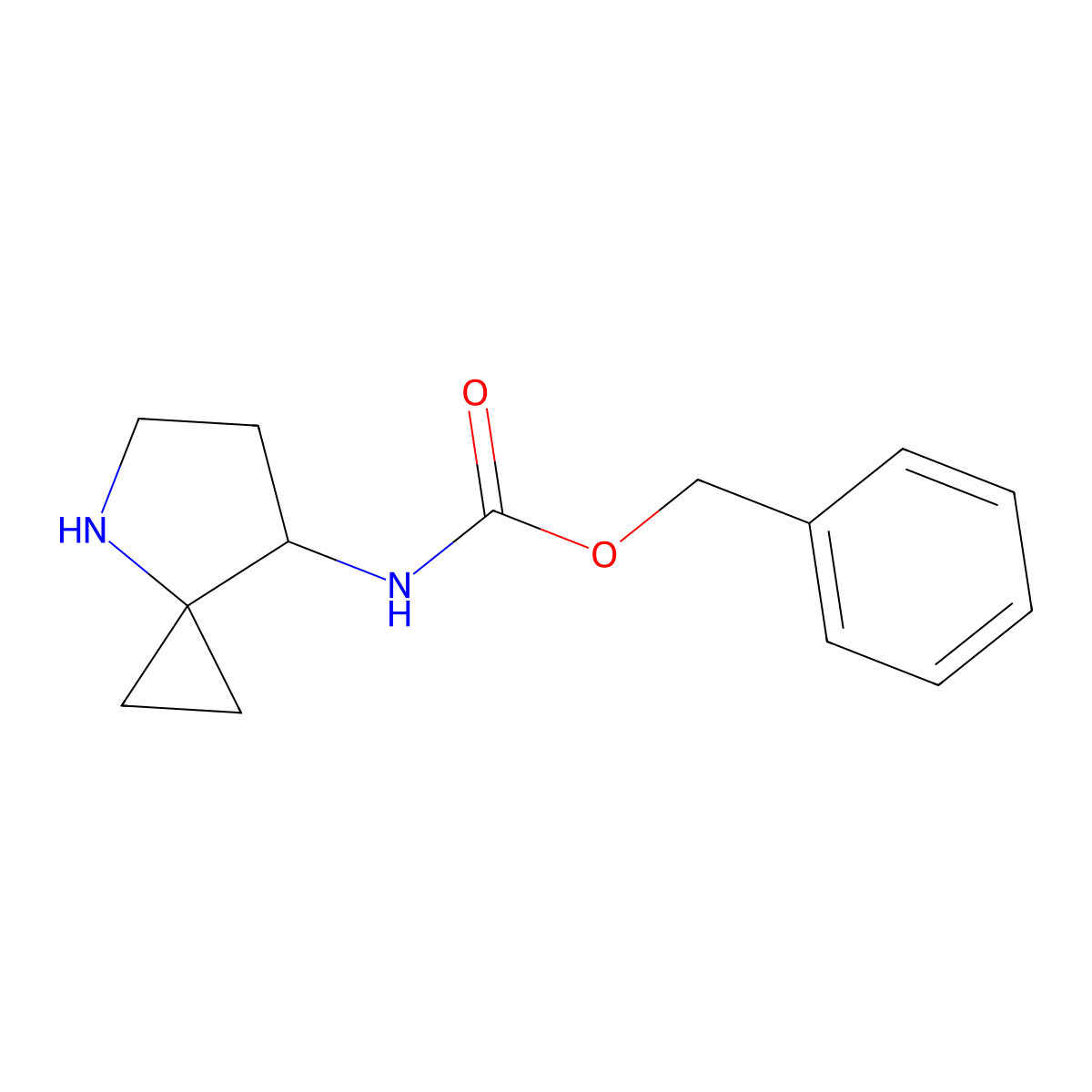 benzyl N-{4-azaspiro[2.4]heptan-7-yl}carbamate molecular structure, CAS 1821237-02-8