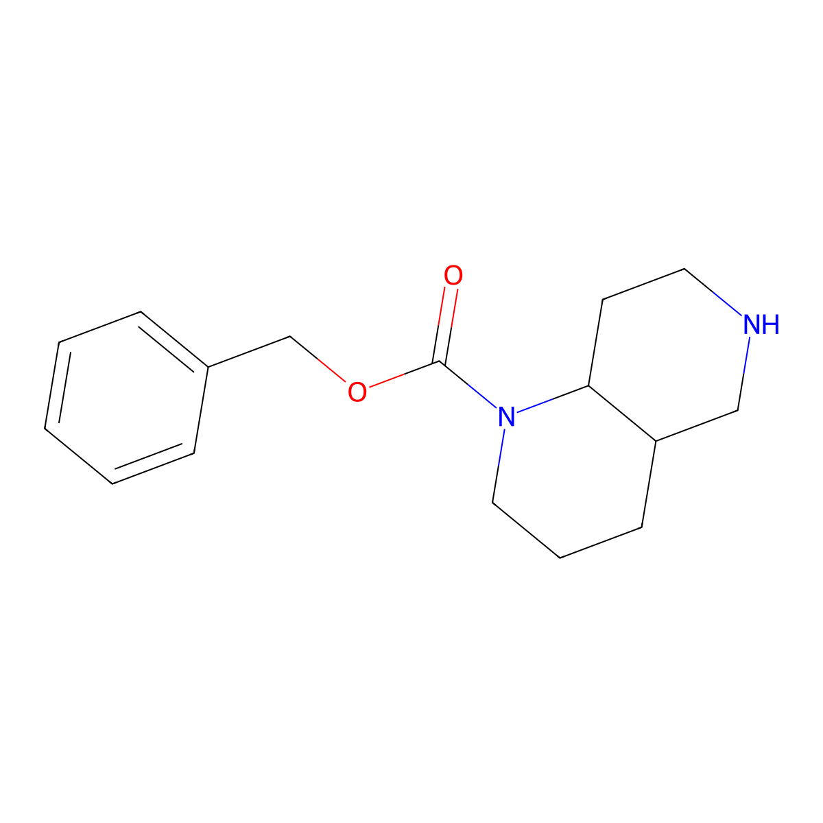 benzyl octahydro-1,6-naphthyridine-1(2H)-carboxylate molecular structure, CAS 1821237-16-4
