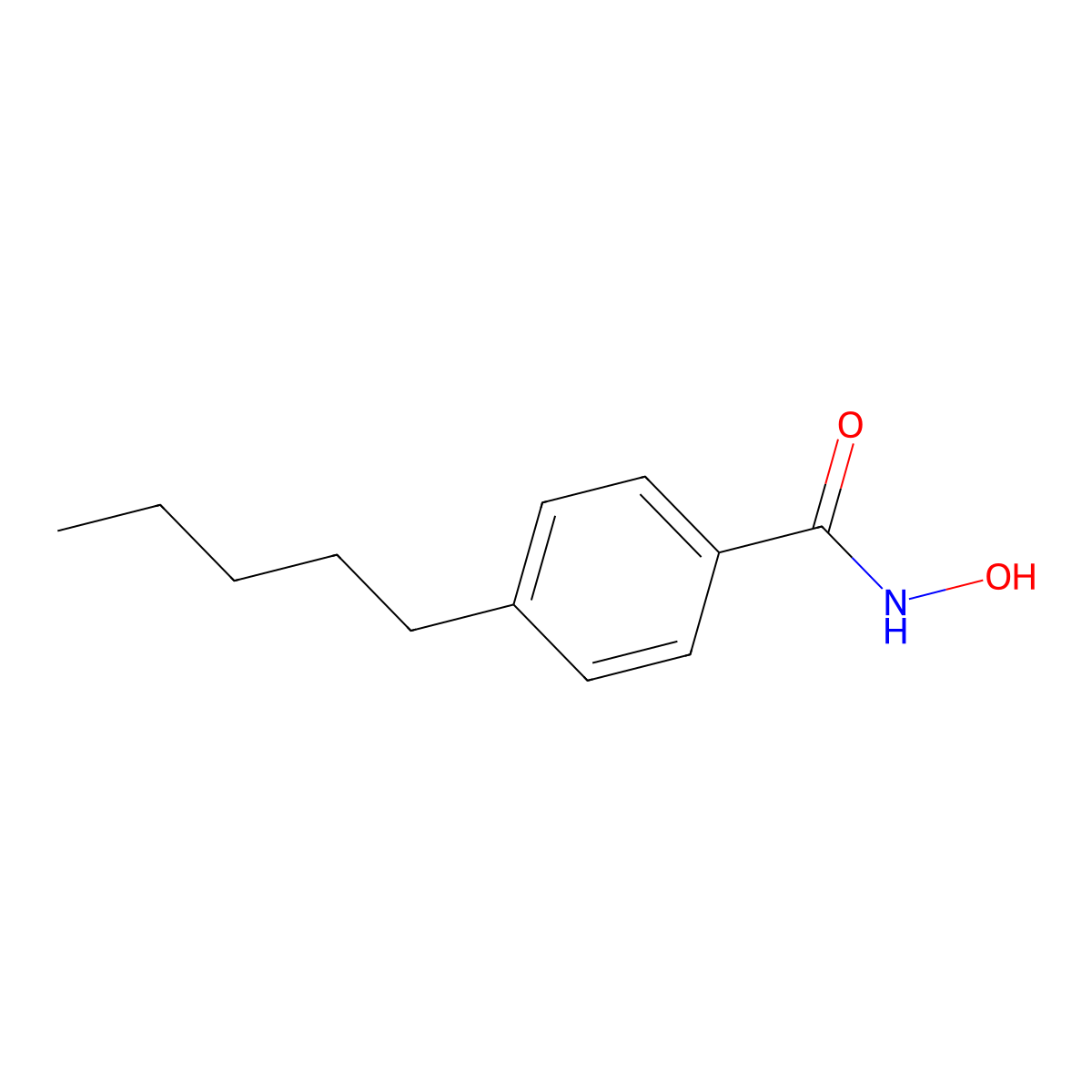 N-hydroxy-4-pentylbenzamide molecular structure, CAS 182127-75-9