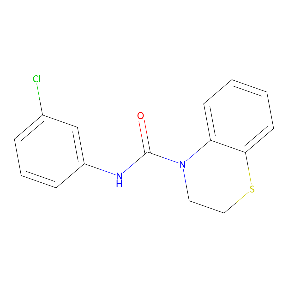 N-(3-chlorophenyl)-2,3-dihydro-1,4-benzothiazine-4-carboxamide molecular structure, CAS 182128-49-0
