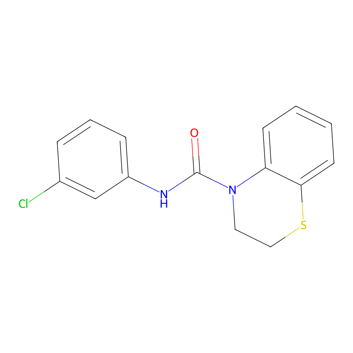 N-(3-chlorophenyl)-2,3-dihydro-1,4-benzothiazine-4-carboxamide molecular structure, CAS 182128-49-0