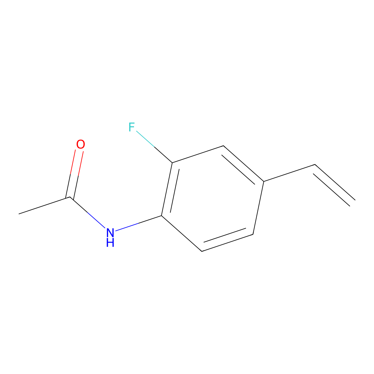 N-(2-fluoro-4-vinylphenyl)acetamide molecular structure, CAS 1821280-89-0