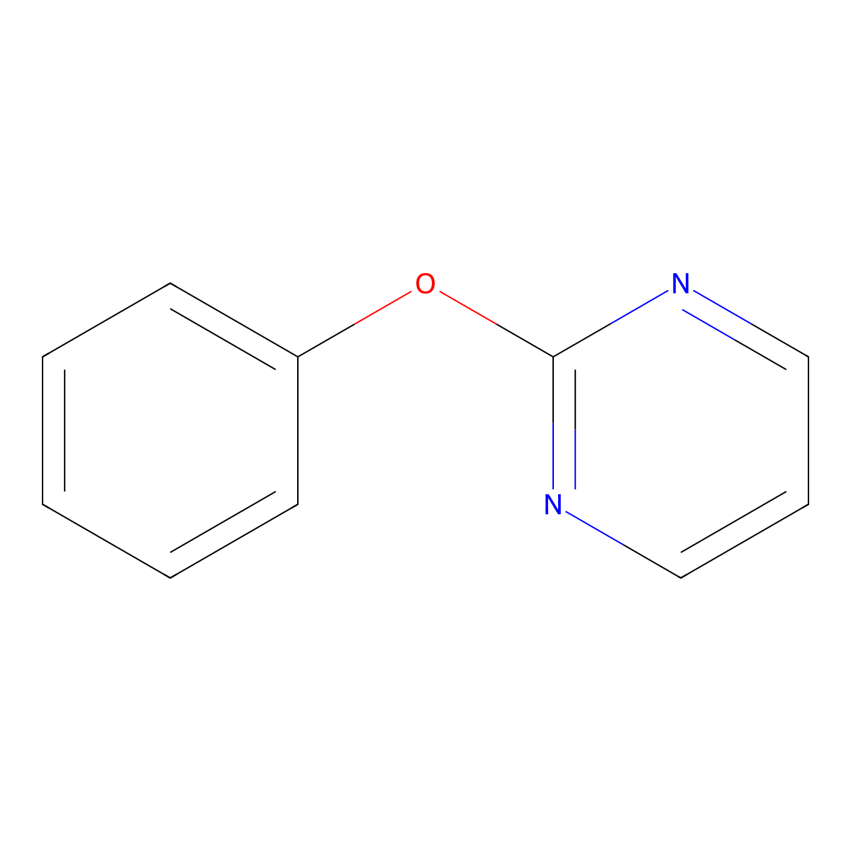 2-Phenoxypyrimidine molecular structure, CAS 18213-90-6