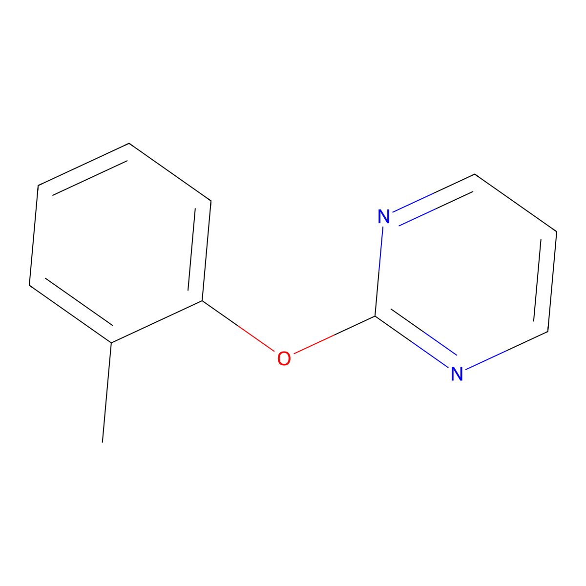 2-(2-Methylphenoxy)pyrimidine molecular structure, CAS 18213-91-7