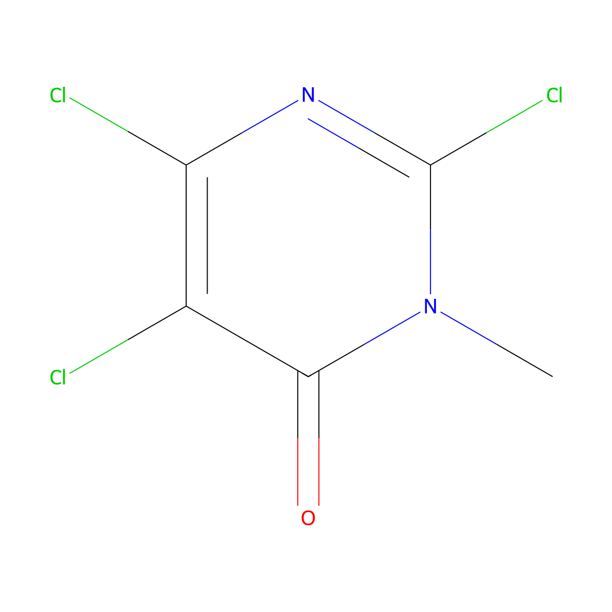 2,5,6-Trichloro-3-methylpyrimidin-4(3H)-one molecular structure, CAS 1821308-45-5