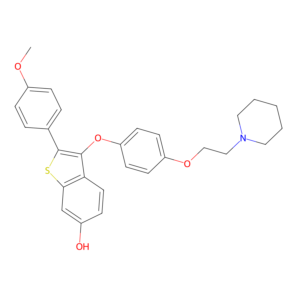 Arzoxifene molecular structure, CAS 182133-25-1