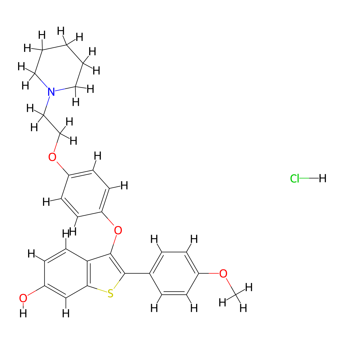 Arzoxifene Hydrochloride molecular structure, CAS 182133-27-3