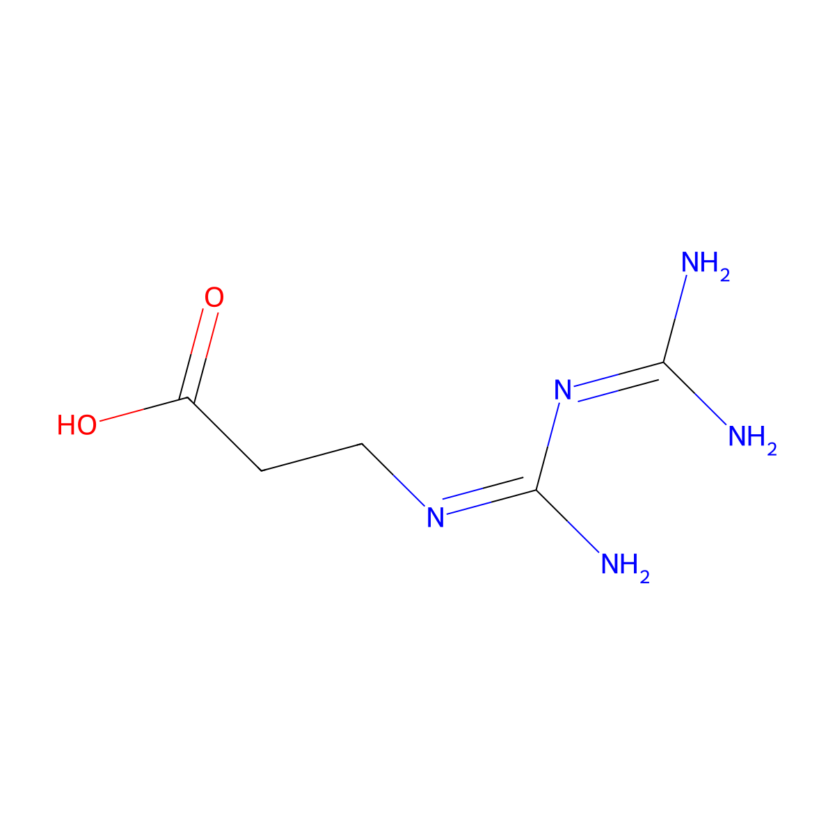 3-[(Carbamimidamidomethanimidoyl)amino]propanoicacid molecular structure, CAS 182133-62-6