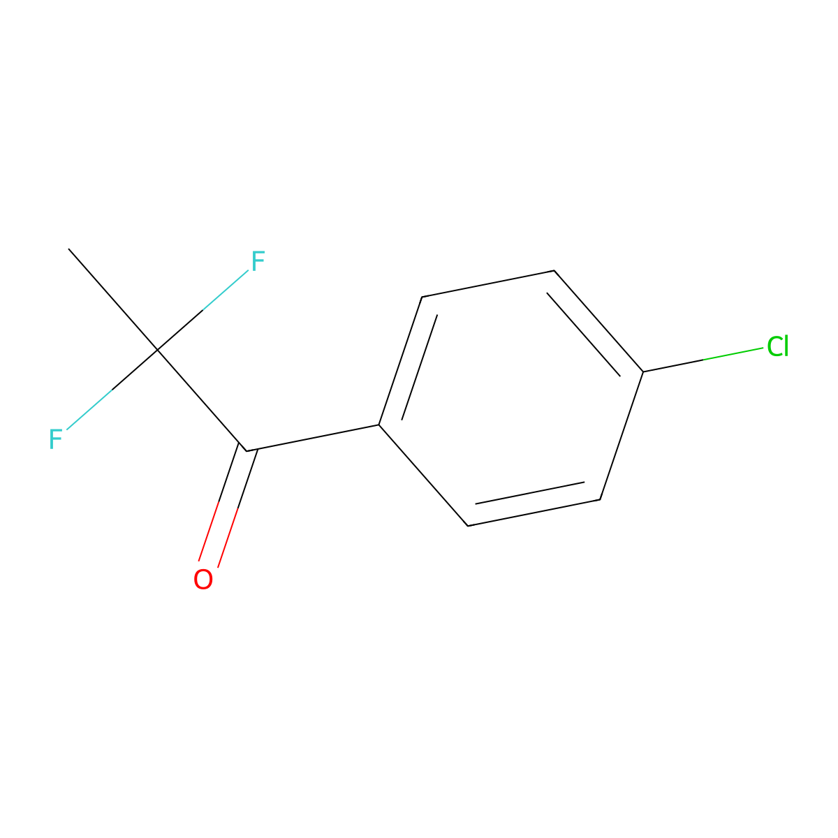 1-(4-Chlorophenyl)-2,2-difluoropropan-1-one molecular structure, CAS 1821364-93-5