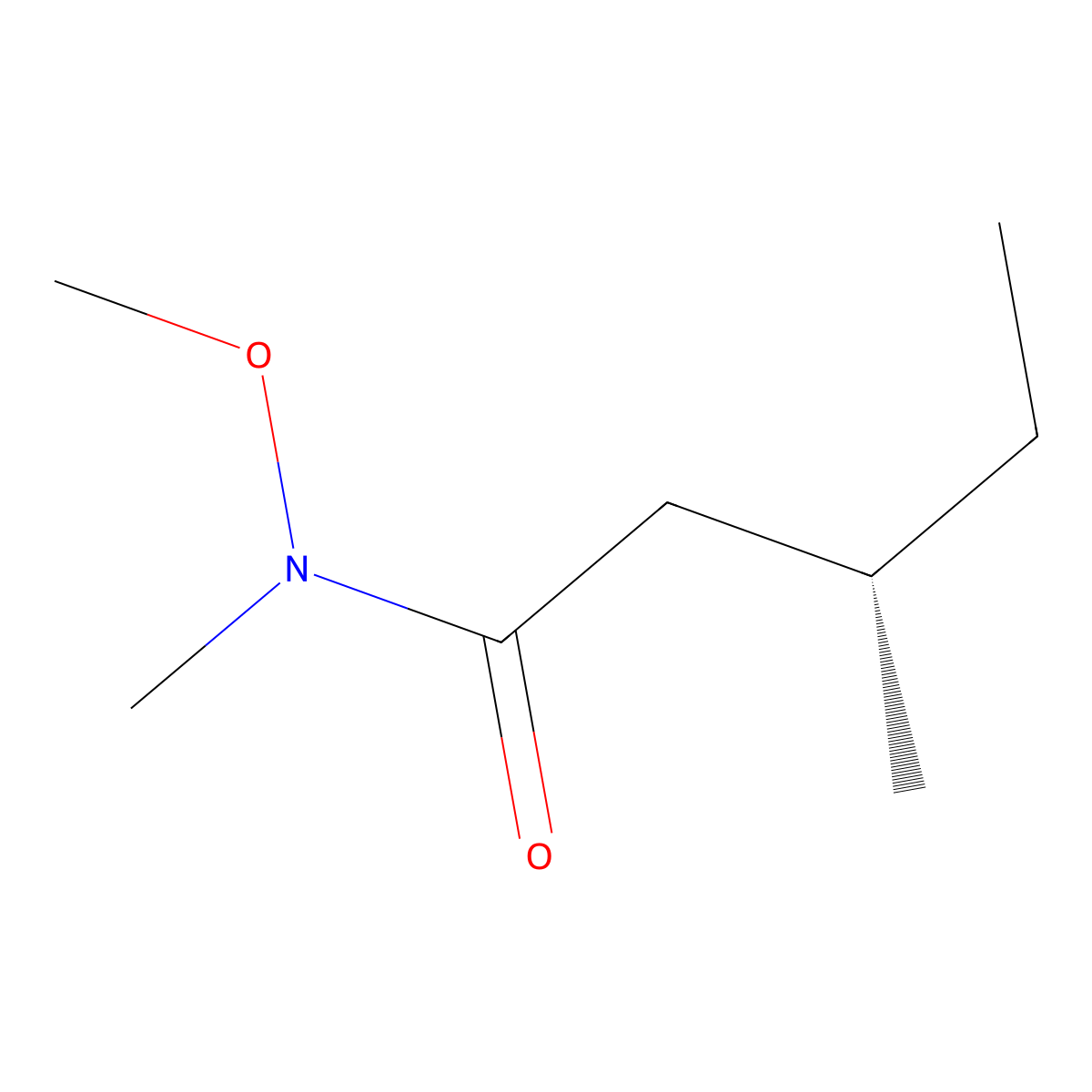 (S)-N-Methoxy-N,3-dimethylpentanamide molecular structure, CAS 1821366-41-9