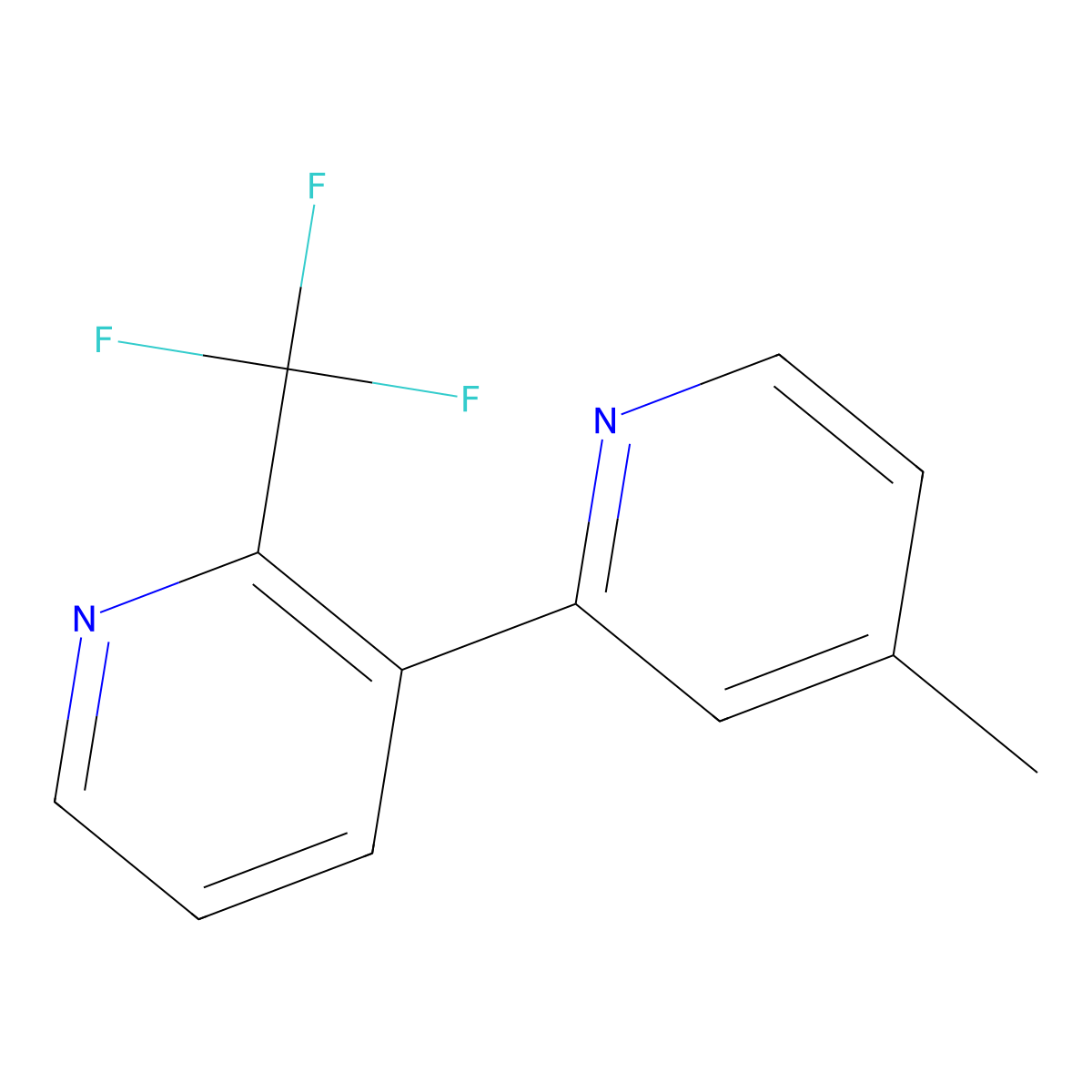 4-Methyl-2'-(trifluoromethyl)-2,3'-bipyridine molecular structure, CAS 1821380-17-9