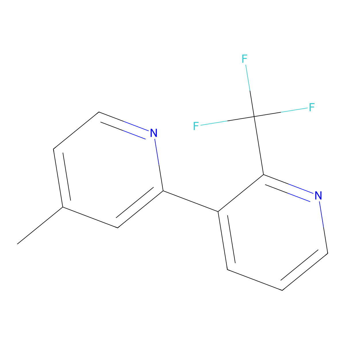 4-Methyl-2'-(trifluoromethyl)-2,3'-bipyridine molecular structure, CAS 1821380-17-9