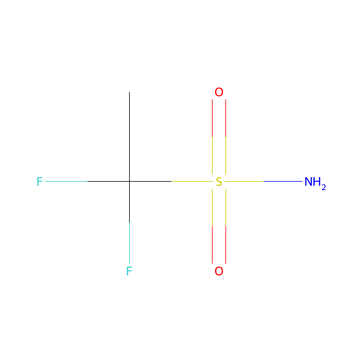 1,1-Difluoroethane-1-sulfonamide molecular structure, CAS 1821384-86-4