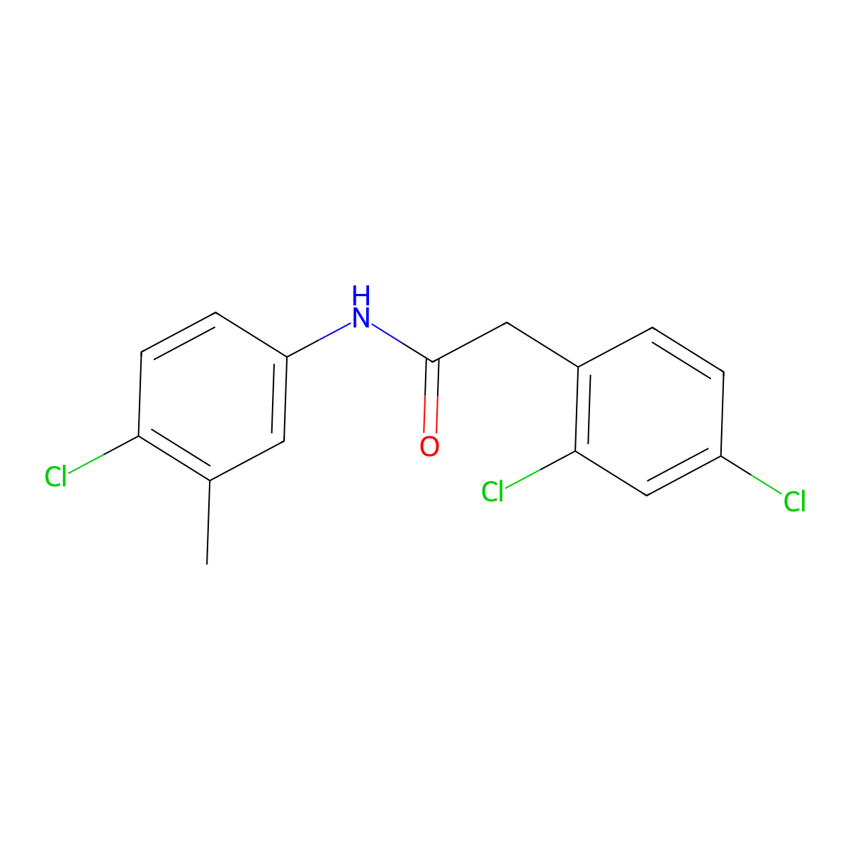 2,4-Dichloro-N-(4-chloro-3-methylphenyl)benzeneacetamide molecular structure, CAS 1821386-36-0