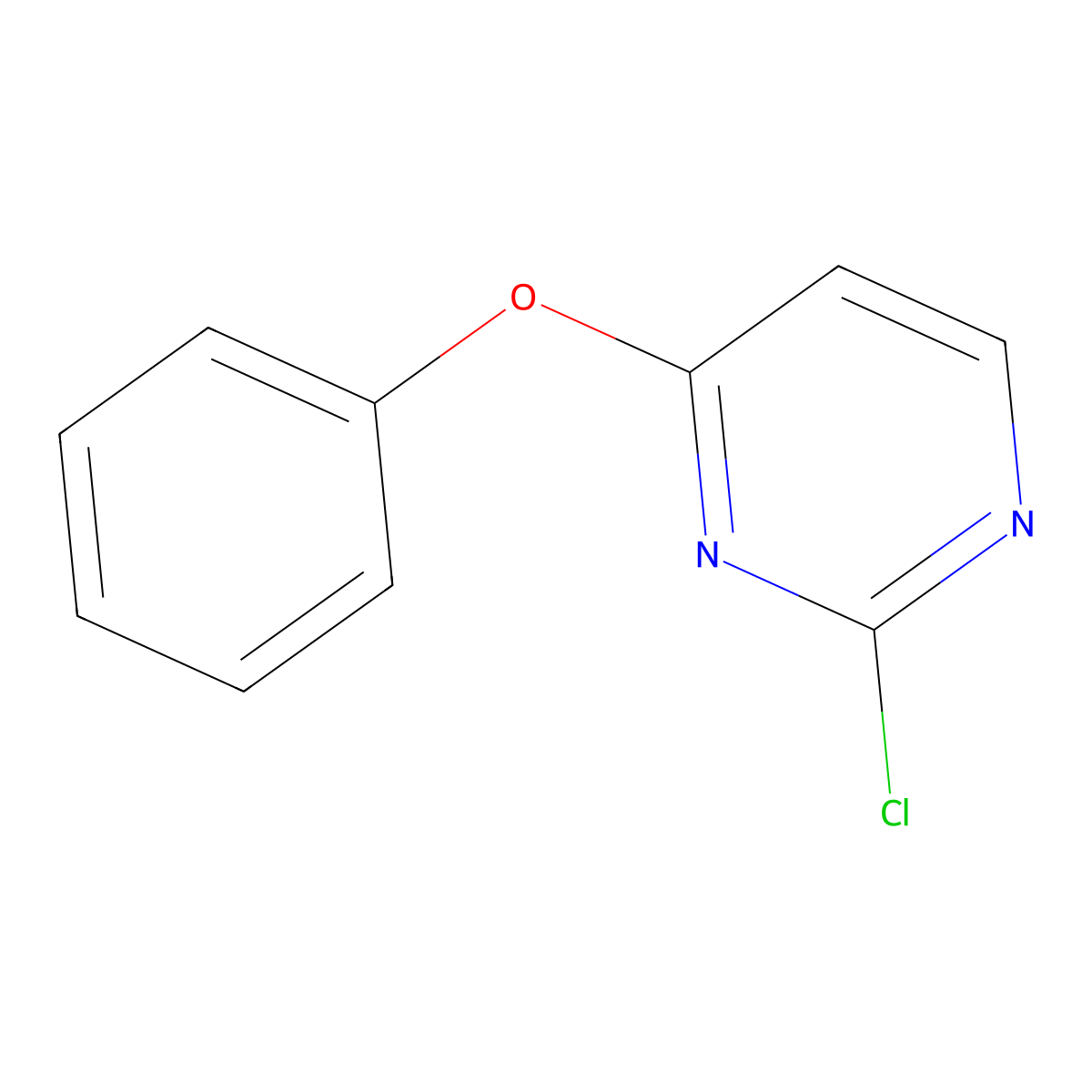 2-Chloro-4-phenoxypyrimidine molecular structure, CAS 18214-00-1