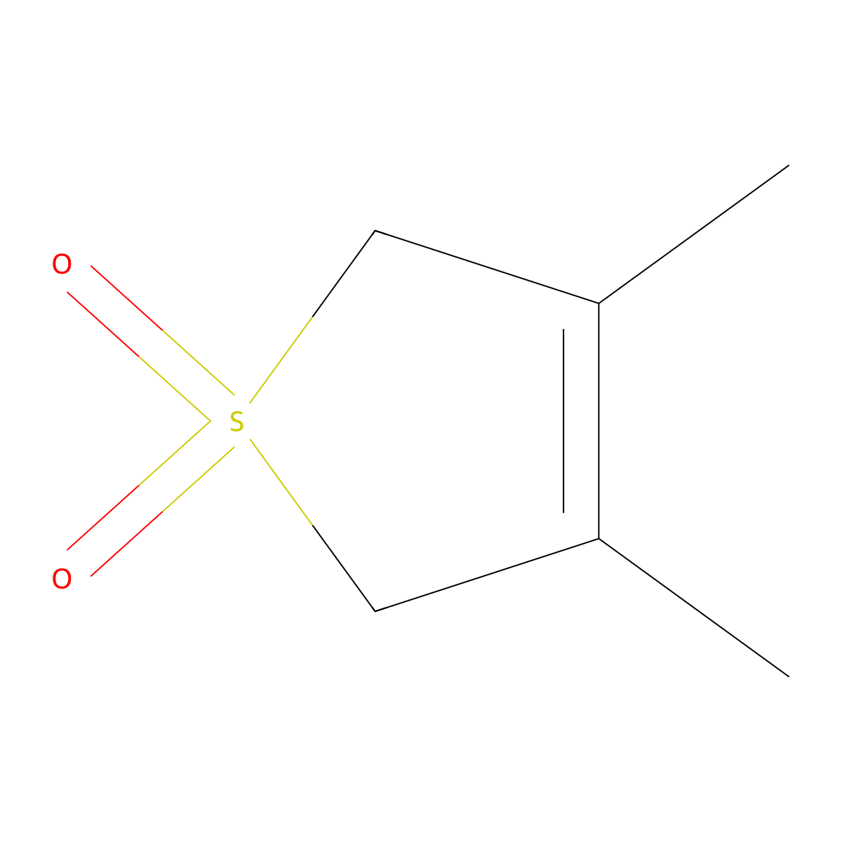 3,4-Dimethyl-2,5-dihydrothiophene 1,1-dioxide molecular structure, CAS 18214-56-7