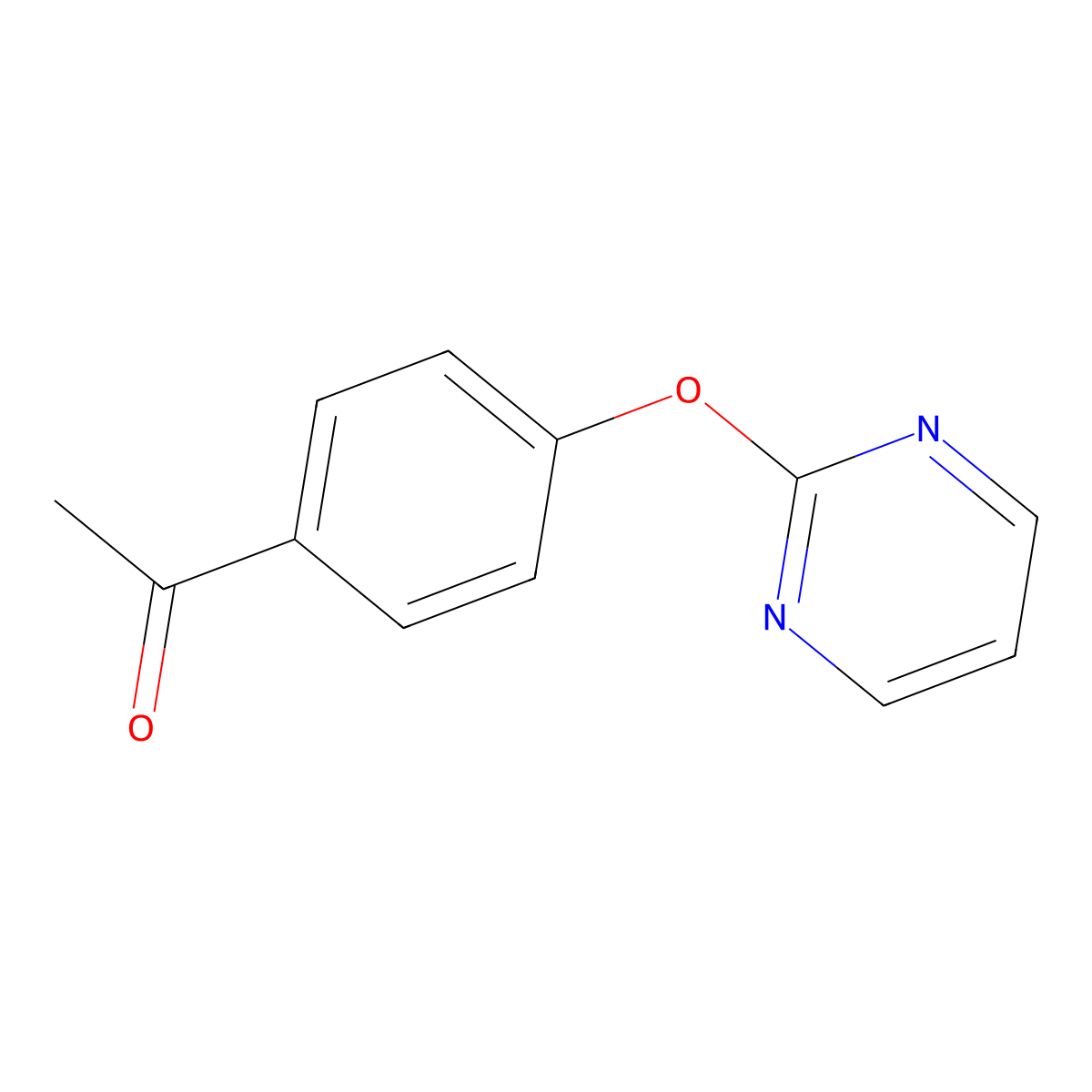 1-[4-(2-Pyrimidinyloxy)phenyl]-1-ethanone molecular structure, CAS 182141-36-2