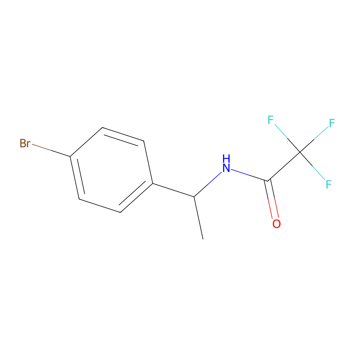(S)-N-(1-(4-bromophenyl)ethyl)-2,2,2-trifluoroacetamide molecular structure, CAS 182141-70-4