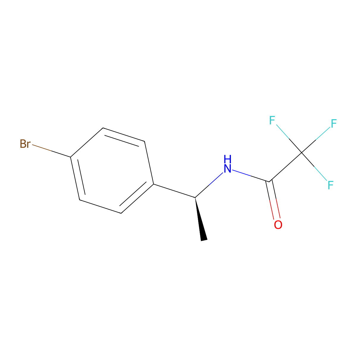 (S)-N-(1-(4-bromophenyl)ethyl)-2,2,2-trifluoroacetamide molecular structure, CAS 182141-70-4