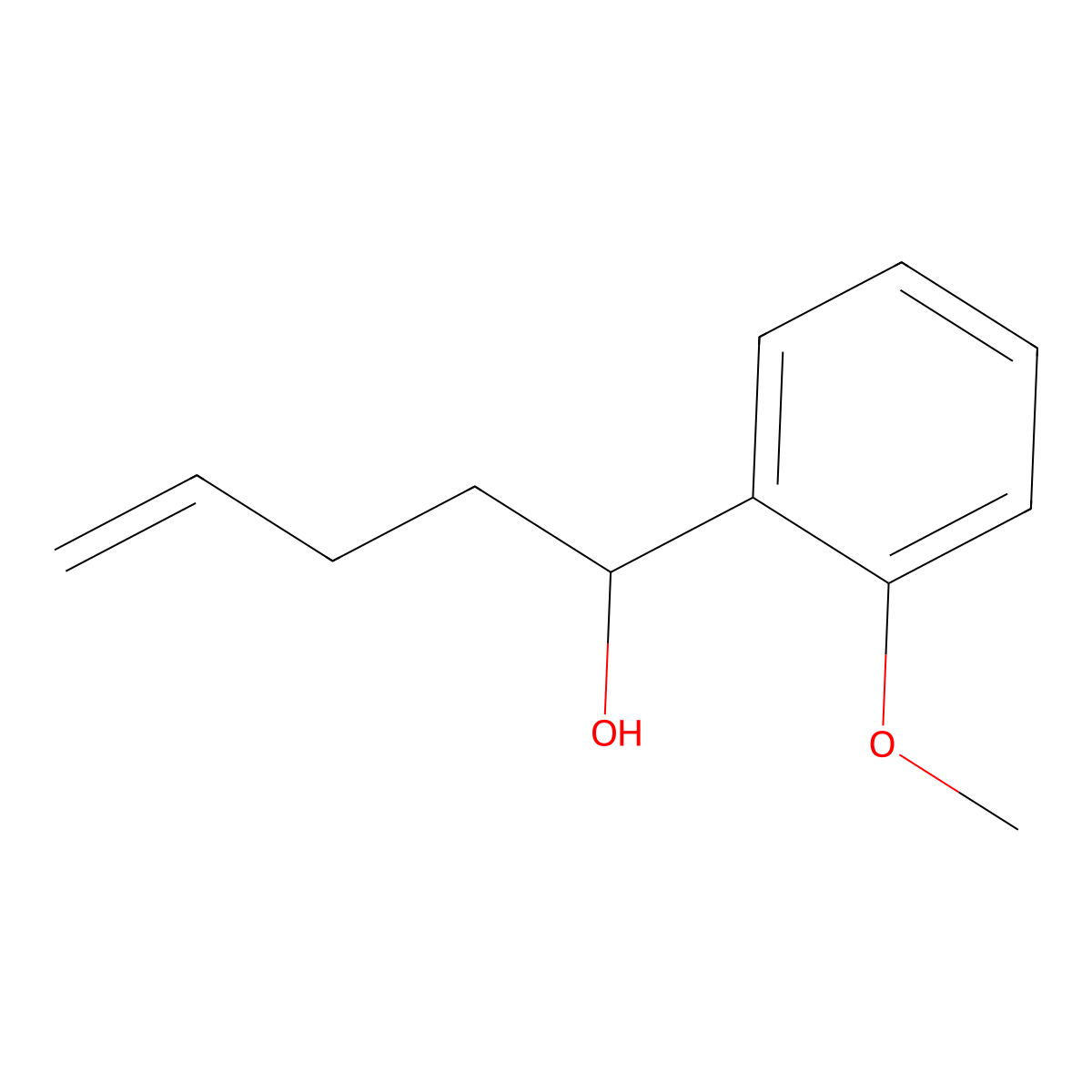 1-(2-Methoxyphenyl)pent-4-en-1-ol molecular structure, CAS 182143-10-8