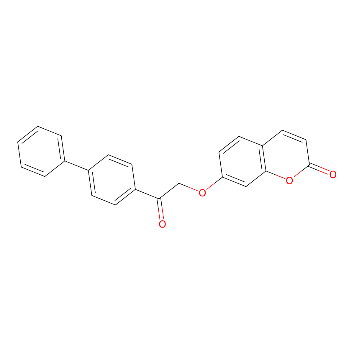 7-[2-Oxo-2-(4-phenylphenyl)ethoxy]chromen-2-one molecular structure, CAS 182146-05-0