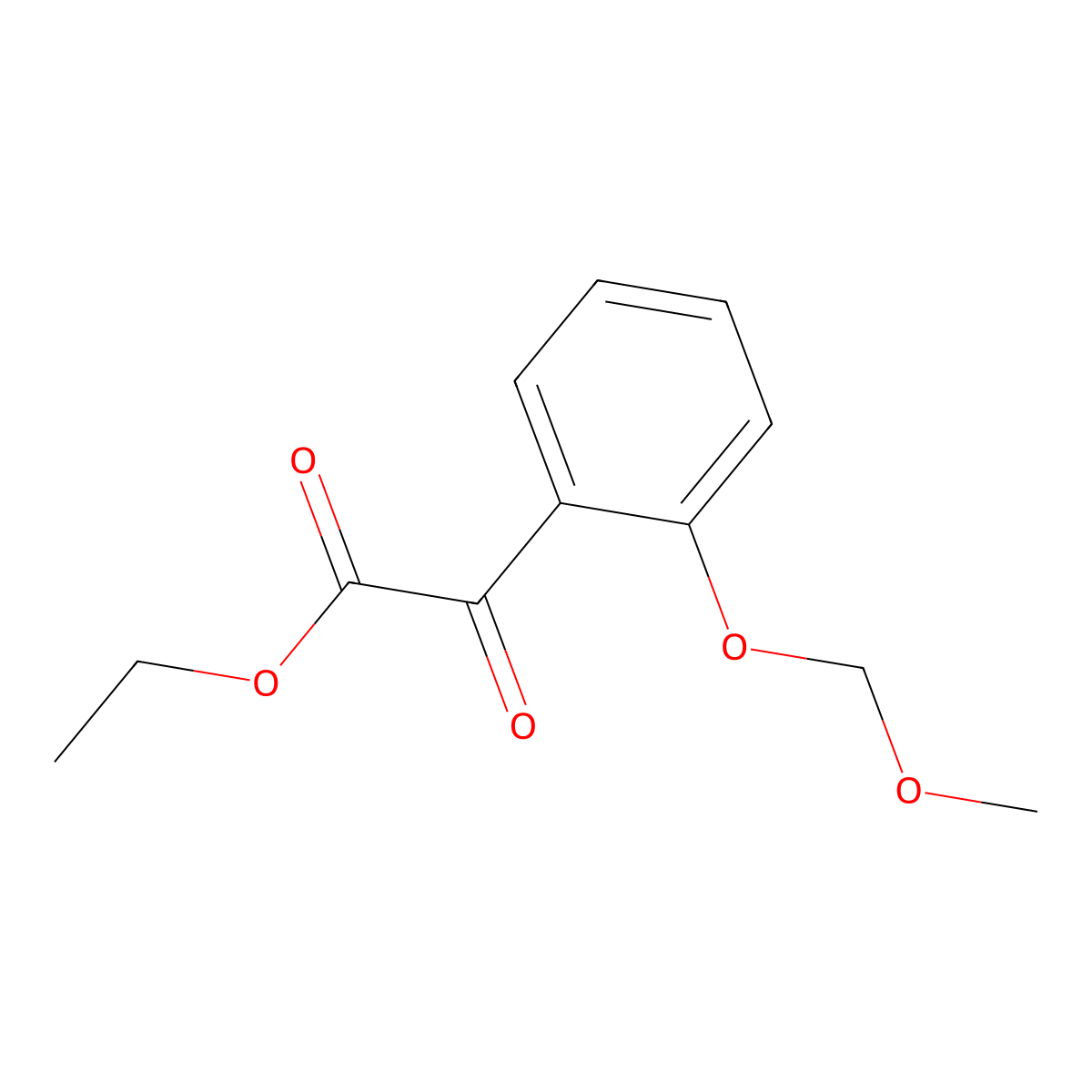 Ethyl 2-(2-(methoxymethoxy)phenyl)-2-oxoacetate molecular structure, CAS 1821472-75-6
