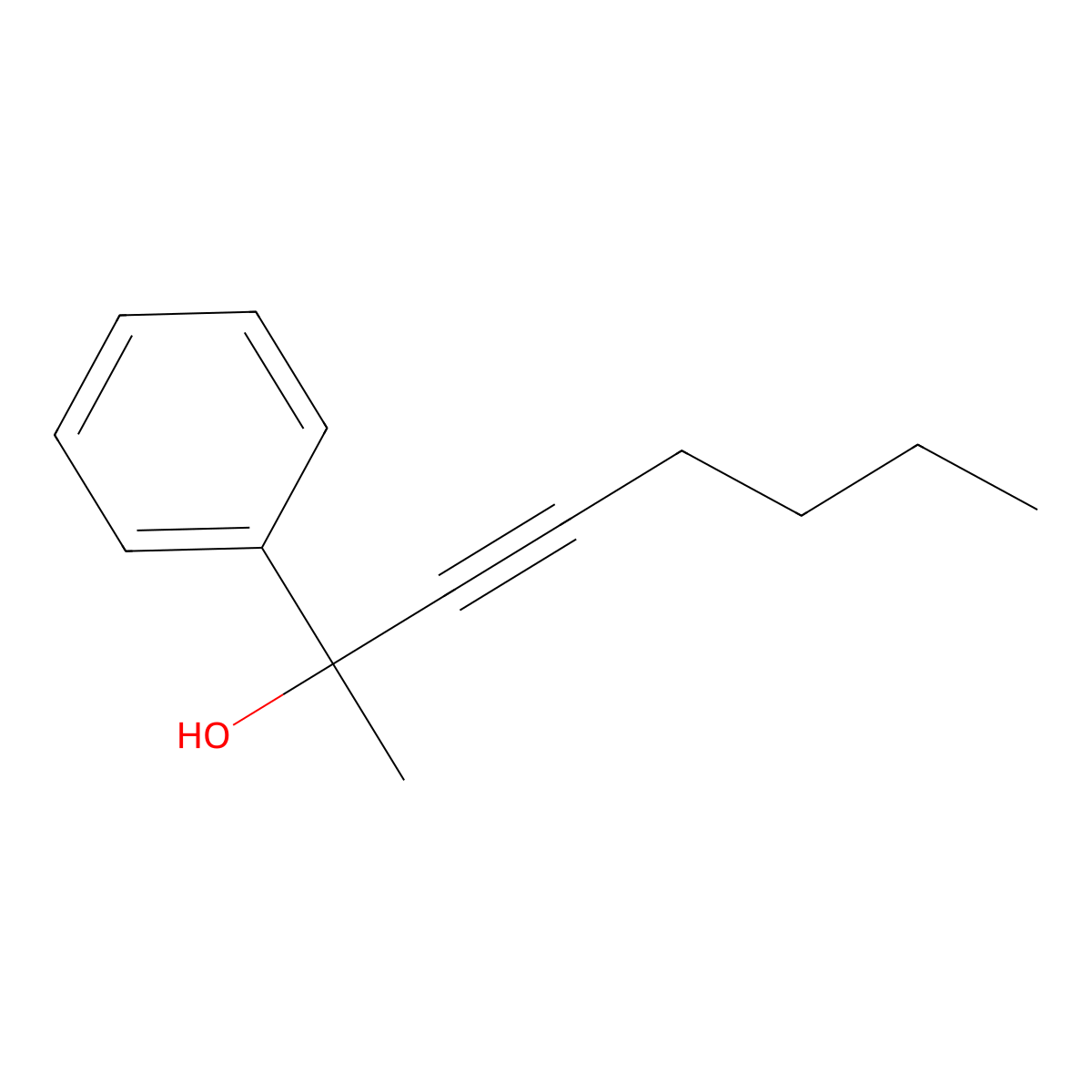 2-Phenyloct-3-YN-2-OL molecular structure, CAS 18215-71-9